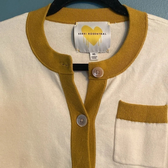 Chic Cream and Gold Women's Cardigan - Picture 3 of 7